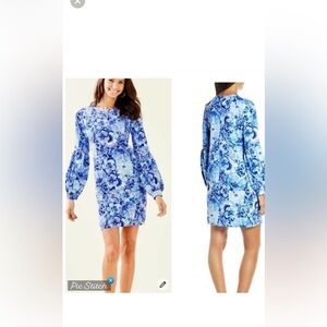 Lilly Pulitzer Bartlett sweatshirt dress, nwot, coastal blue size XS